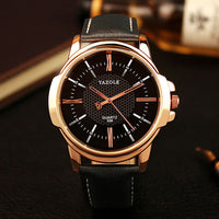 Rose Gold Wrist Watch Men  Top Brand Luxury Famous Male Clock Quartz Watch Golden Wristwatch Quartz-watch Relogio Masculino