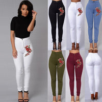 SOOTC- Solid Wash Skinny Jeans Woman High Waist NEW Denim Pants Plus Size Push Up Trousers 2018 warm Pencil Pants Female **