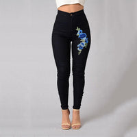 SOOTC- Solid Wash Skinny Jeans Woman High Waist NEW Denim Pants Plus Size Push Up Trousers 2018 warm Pencil Pants Female **