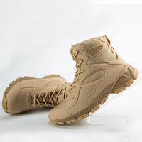 SOOTC WolfLanda Fashion Winter Men Leather Boots Shoes Tactical Desert Combat Men's Boots Outdoor Shoes Ankle Boots Zapatos De Hombre
