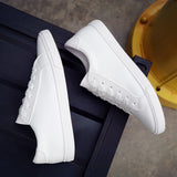 Spring and Summer With White Shoes Women Flat Leather Canvas Shoes Female White Board Shoes Casual Shoes Female