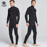 Professional 3mm new all black open chest zipper diving suit warm insulation man wetsuit  neoprene inside nylon outside