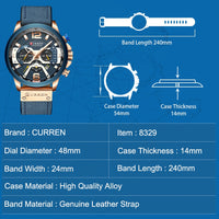 SOOTC WolfLanda CURREN Casual Sport Watches for Men Brand Luxury Military Leather Wrist Watch Man Clock Fashion Chronograph Wristwatch