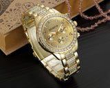 SOOTC-Luxury Geneva Brand Crystal watch women ladies men fashion dress quartz wrist watch with date