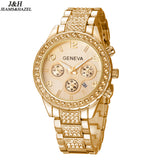 SOOTC-Luxury Geneva Brand Crystal watch women ladies men fashion dress quartz wrist watch with date