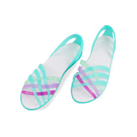 SOOTC WolfLanda MCCKLE Women Jelly Shoes Rianbow Summer Sandals Female Flat Shoe Casual Ladies Slip On Woman Candy Color  Peep Toe Beach Shoes