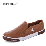 SOOTC WolfLanda NPEZKGC New arrival Low price Mens Breathable High Quality Casual Shoes PU Leather Casual Shoes Slip On men Fashion Flats Loafer
