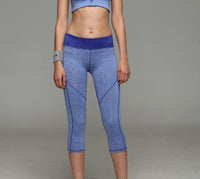 Top Quality Women Sporting Capri Leggings Short Fitness Dancing Pants, Sexy Patchwork Elastic Wicking Workout Clothes For Female