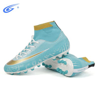 SOOTC WolfLanda ZHENZU Professional Men Boys High Ankle Soccer Shoes Cleats Outdoor Football Boots Kids Athletic Sneakers chaussure de foot