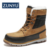 SOOTC WolfLanda ZUNYU Winter With Fur Snow Boots For Men Sneakers Male Shoes Adult Casual Quality Waterproof Ankle -30 degree Celsius Warm Boots