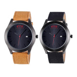 Dignity Fashion Men Military Leather Waterproof Analog Date Sport Quartz Wrist Watches  MA 31