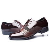ZXQ Men Dress Shoes Plus Size 38-47 Men Business Flat Shoes Black Brown Breathable Low Top Men Formal Office Shoes
