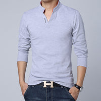 New Fashion Brand Men Clothes Solid Color Long Sleeve Slim Fit T Shirt Men Cotton T-Shirt Casual